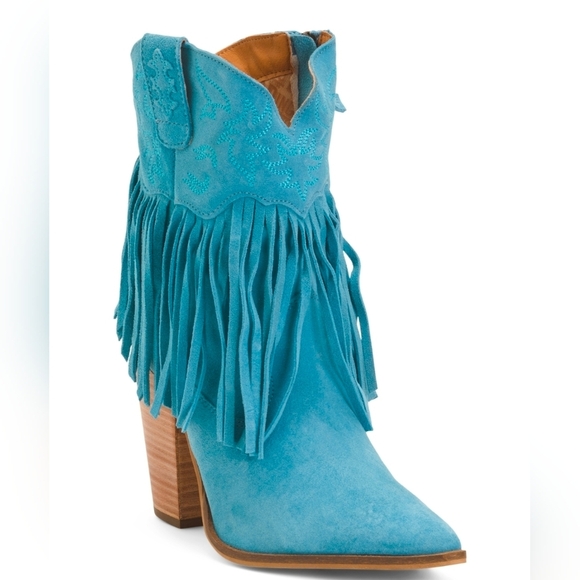 dingo Shoes - 🔹️Dingo🔹️Made In mexico Fringe Crazy  Western Blue Train Boots